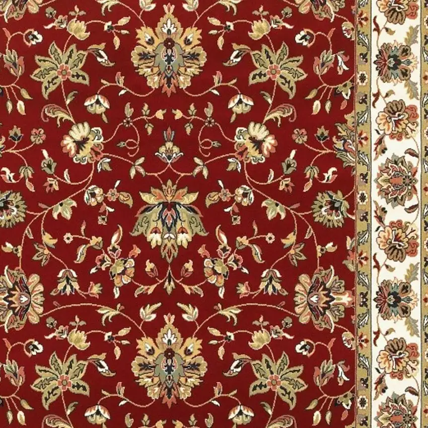 Red And Ivory Area Rug Photo 6