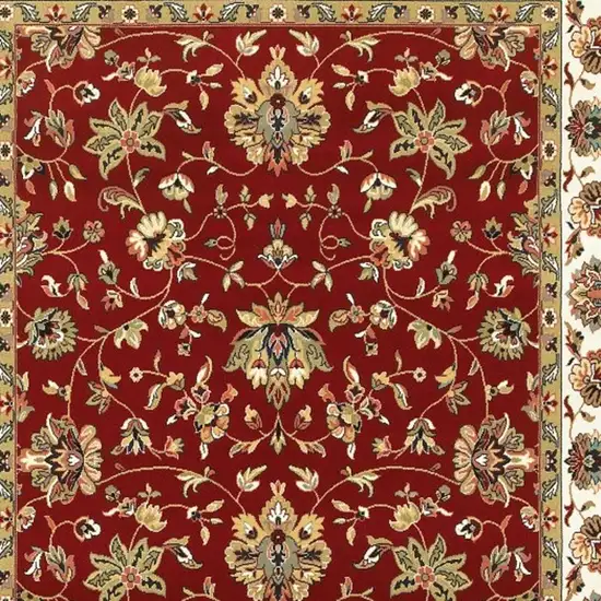 Red And Ivory Area Rug Photo 4