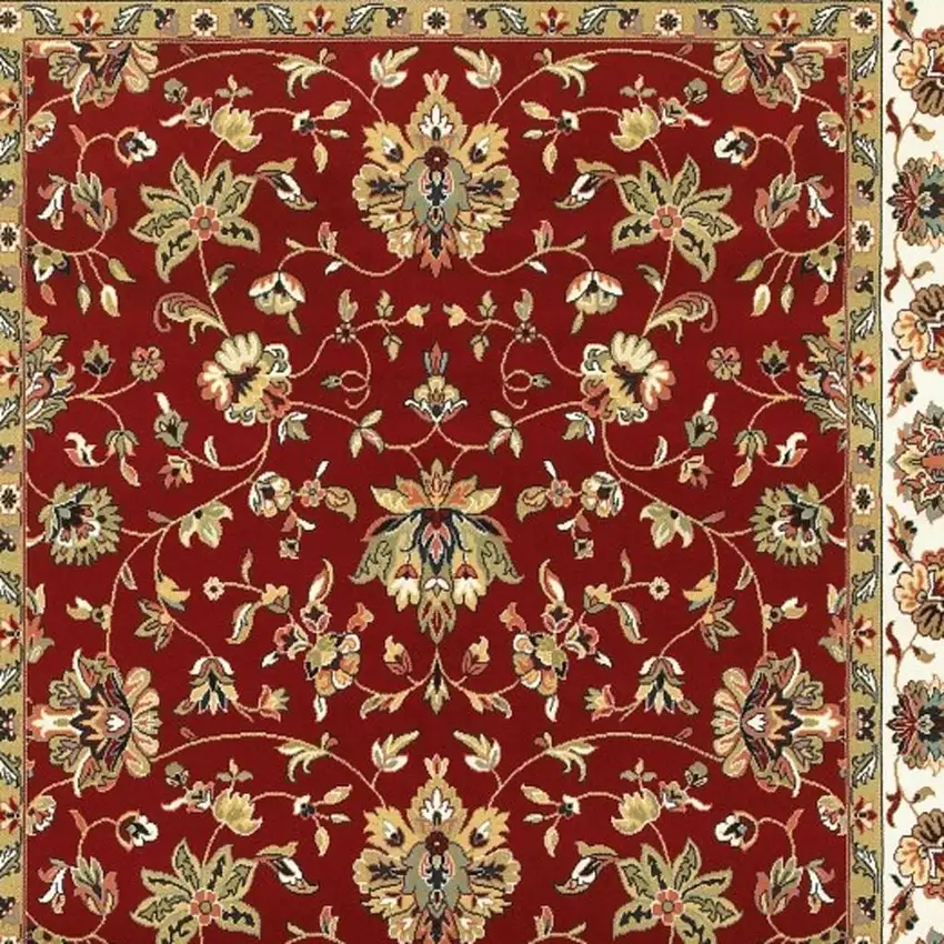 Red And Ivory Area Rug Photo 4