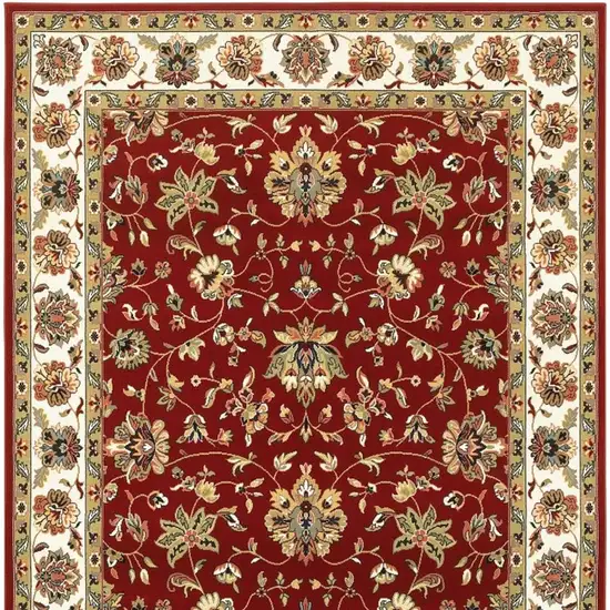 Red And Ivory Area Rug Photo 5