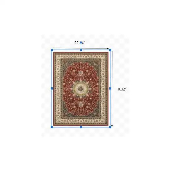 Red Ivory Machine Woven Oriental Indoor Area Rug Photo 2