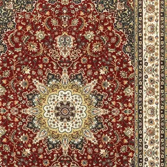 Red And Ivory Area Rug Photo 4