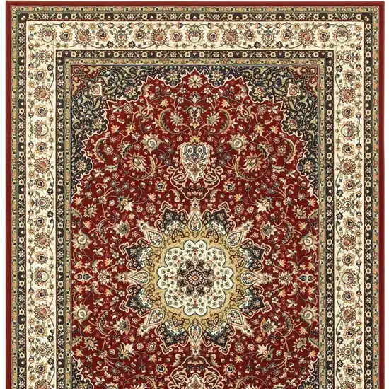 Red And Ivory Area Rug Photo 5
