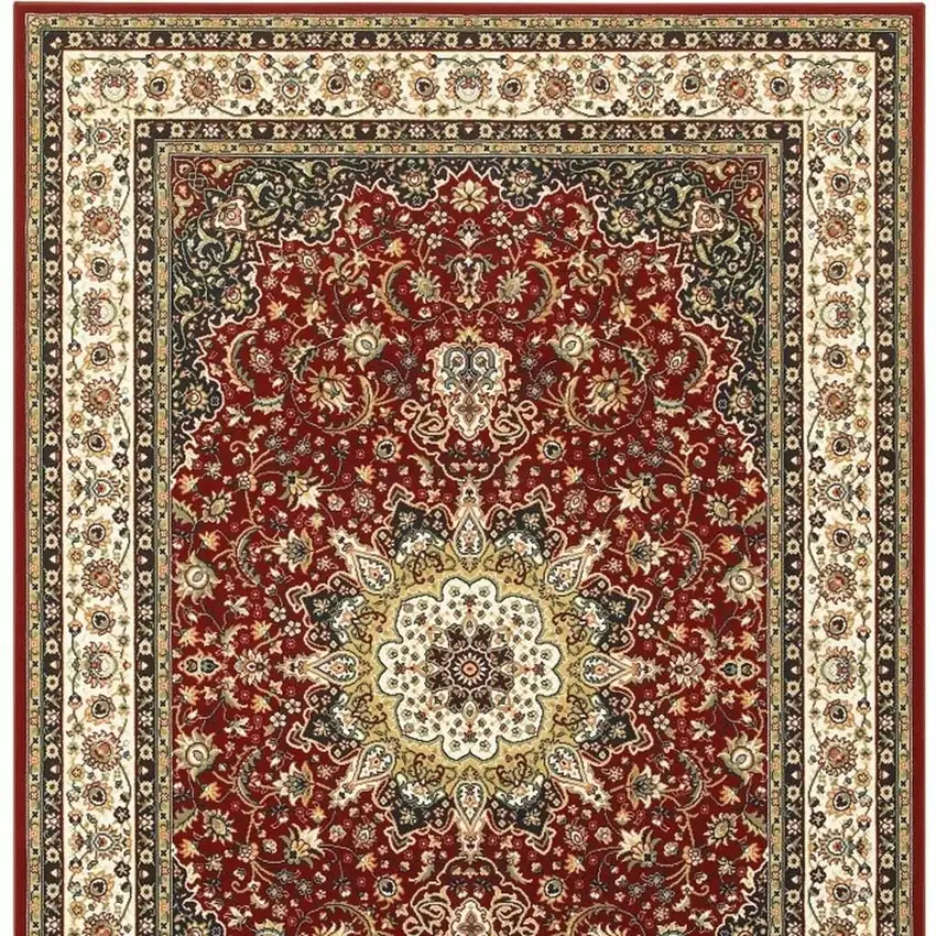 Red And Ivory Area Rug Photo 5