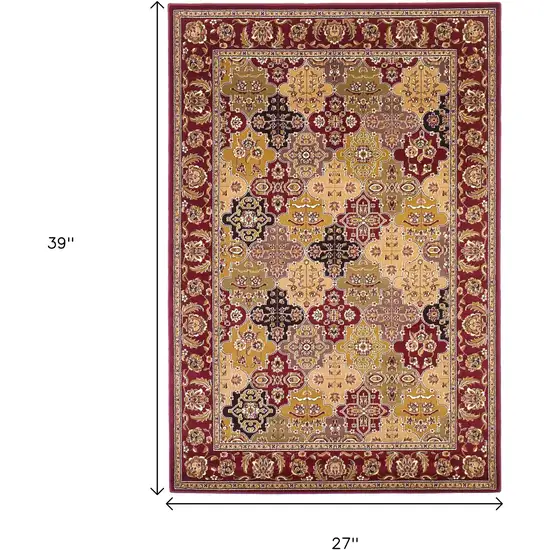 Red Orange And Black Quatrefoil Area Rug Photo 3