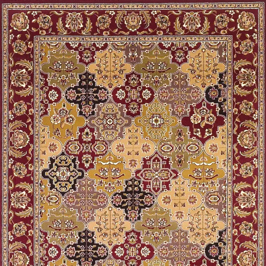 Red Orange And Black Quatrefoil Area Rug Photo 6