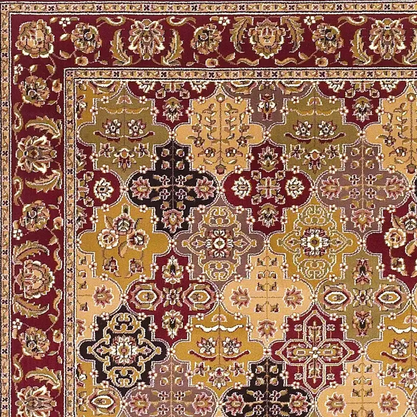 Red Orange And Black Quatrefoil Area Rug Photo 6