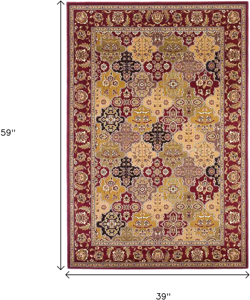 Red Orange And Black Quatrefoil Area Rug Photo 3