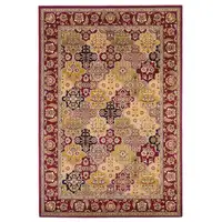 Photo of Red Machine Woven Traditional Quatrefoil Indoor Area Rug