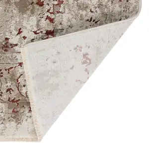 Photo of Red Oriental Area Rug With Fringe