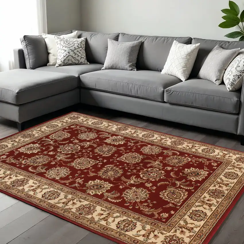 Red Oriental Area Rug Photo 1