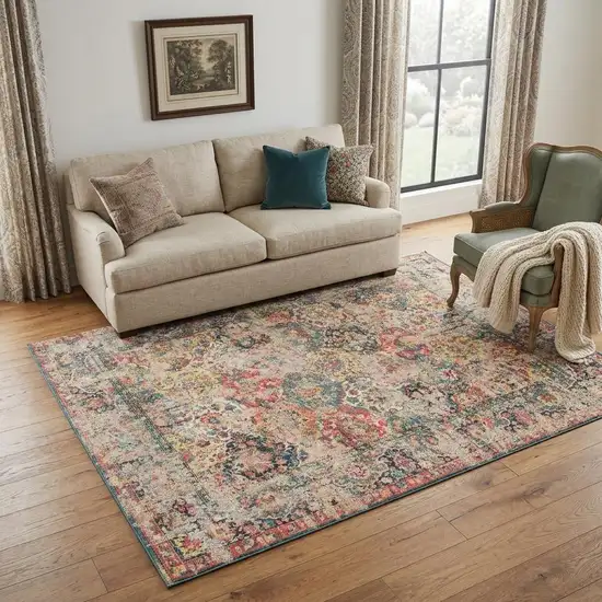 Red Oriental Non Skid Area Rug Photo 1