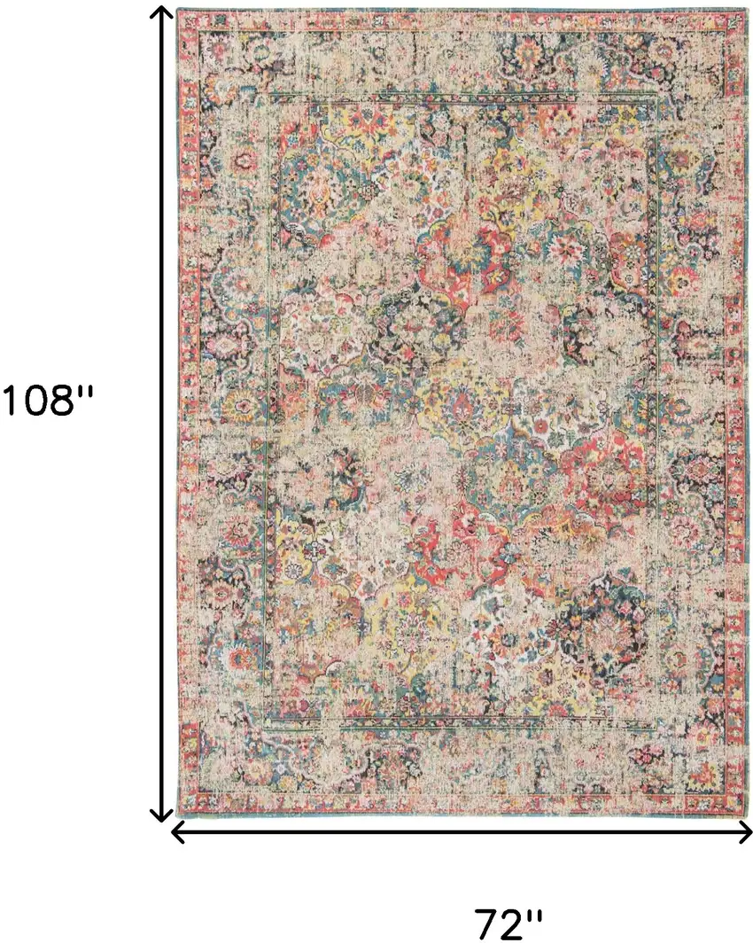 Red Oriental Non Skid Area Rug Photo 3