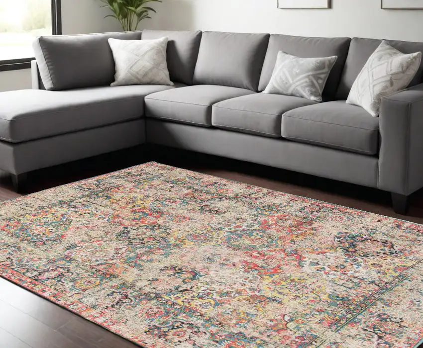 Red Oriental Non Skid Area Rug Photo 1
