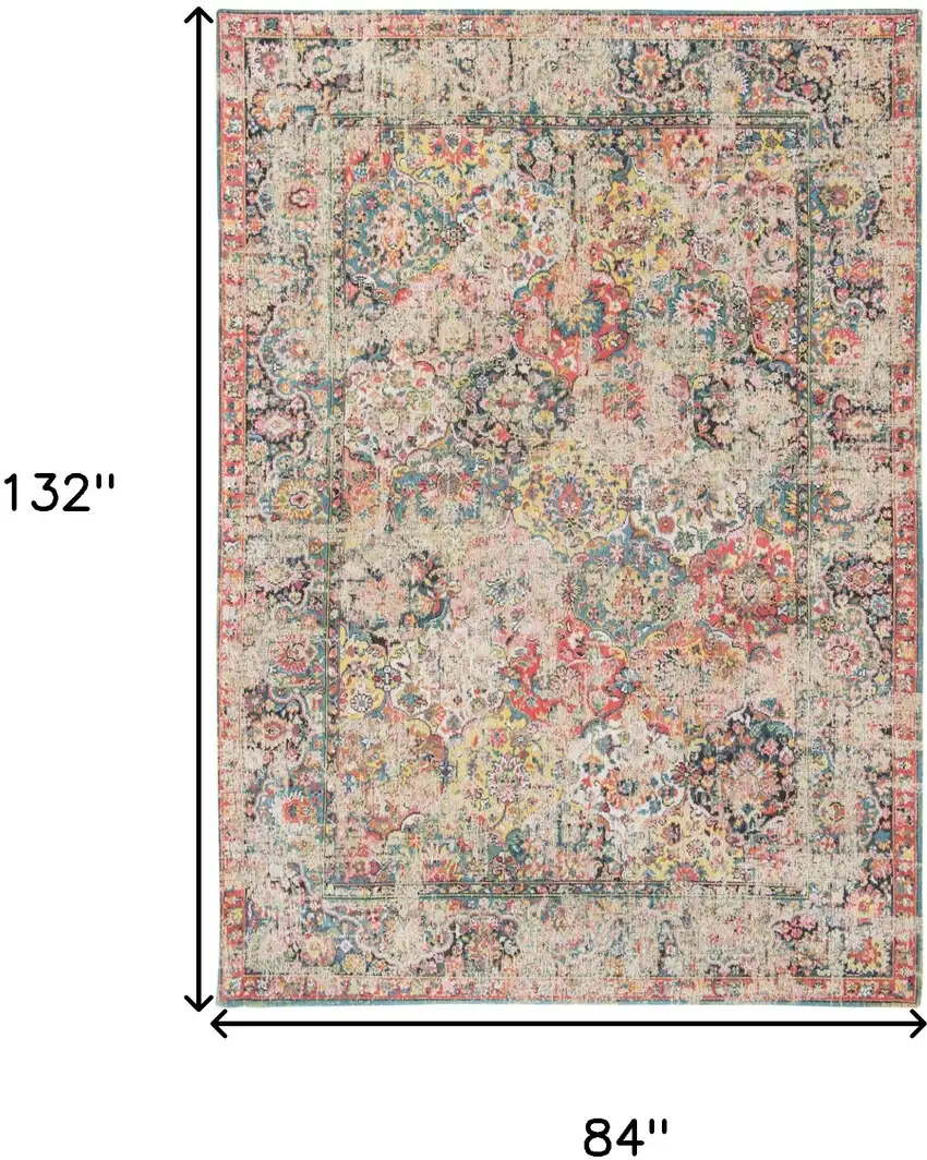 Red Oriental Non Skid Area Rug Photo 3