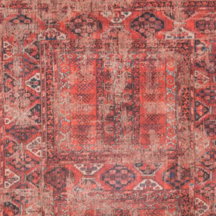 Red Oriental Non Skid Area Rug Photo 5