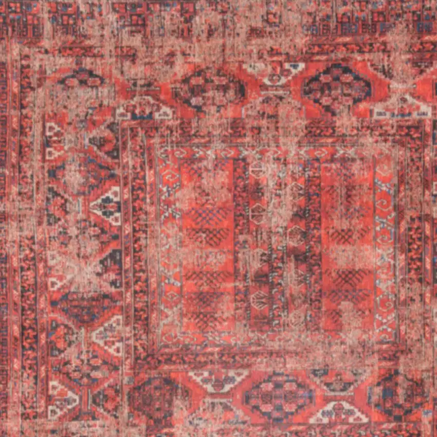 Red Oriental Non Skid Area Rug Photo 5