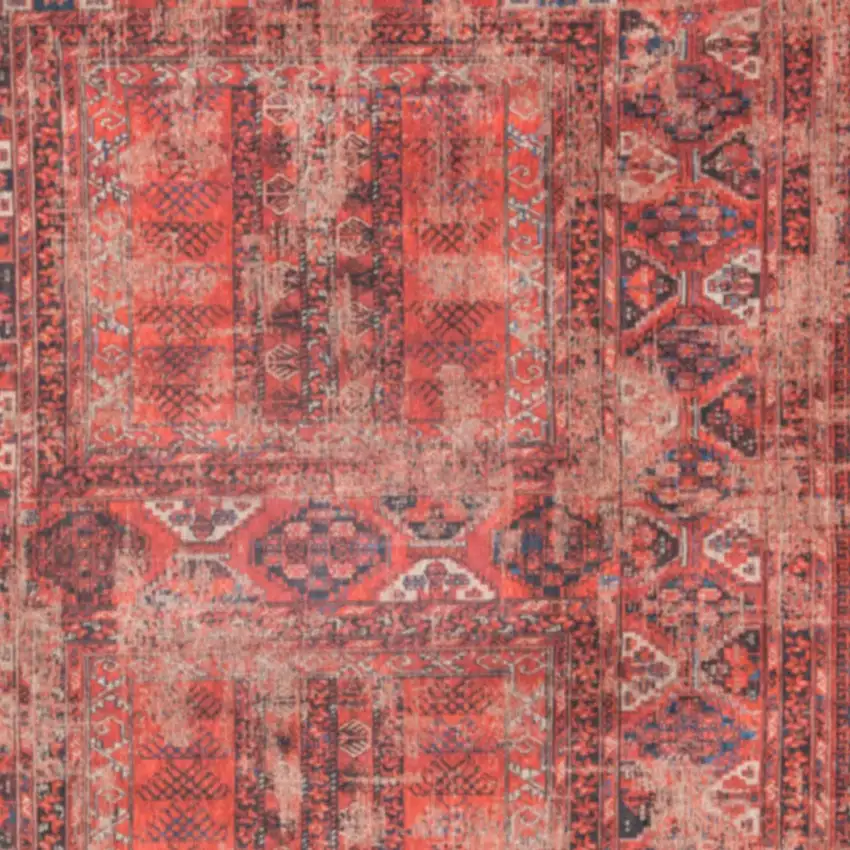 Red Oriental Non Skid Area Rug Photo 5