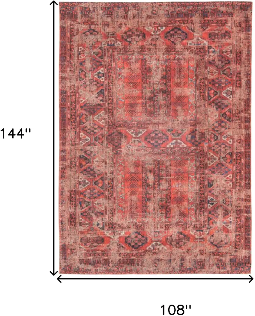Red Oriental Non Skid Area Rug Photo 3