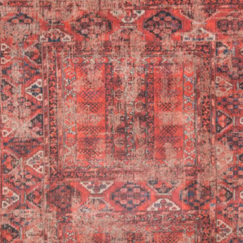 Red Oriental Non Skid Area Rug Photo 5