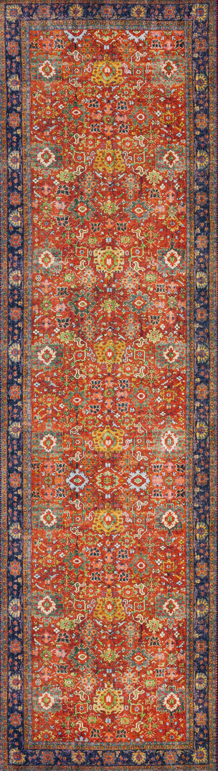 Red Oriental Non Skid Runner Rug Photo 1