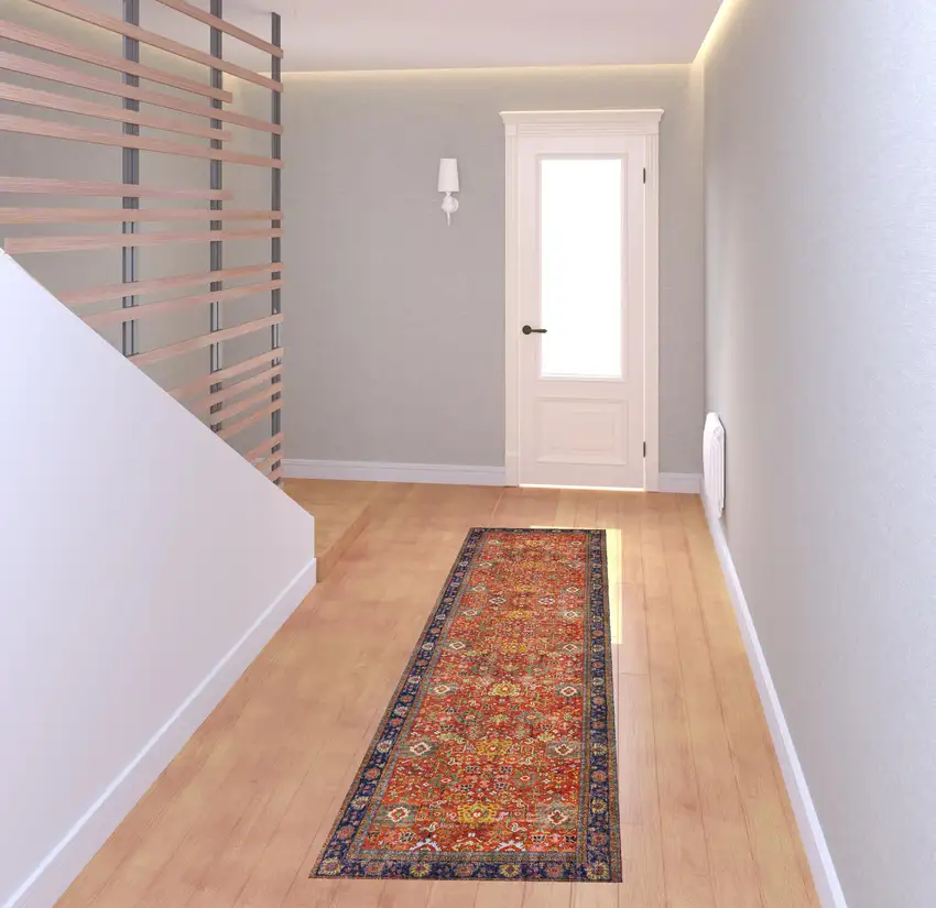 Red Oriental Non Skid Runner Rug Photo 2