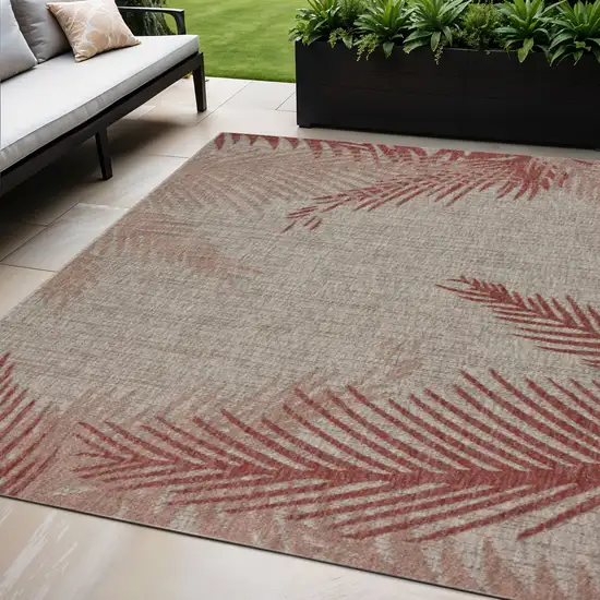 Beige Indoor Outdoor Area Rug Photo 1