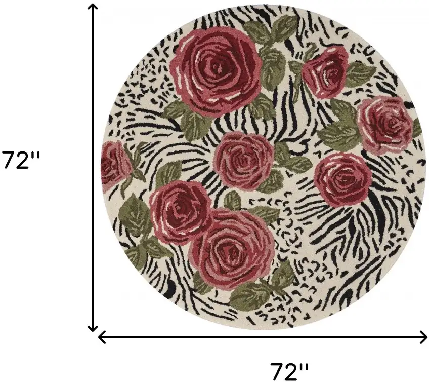 Red Rose Bed Area Rug Photo 9