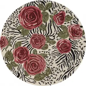 Photo of Red Rose Bed Area Rug