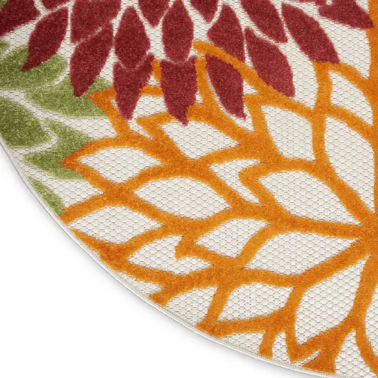 Red And Ivory Indoor Outdoor Area Rug Photo 5