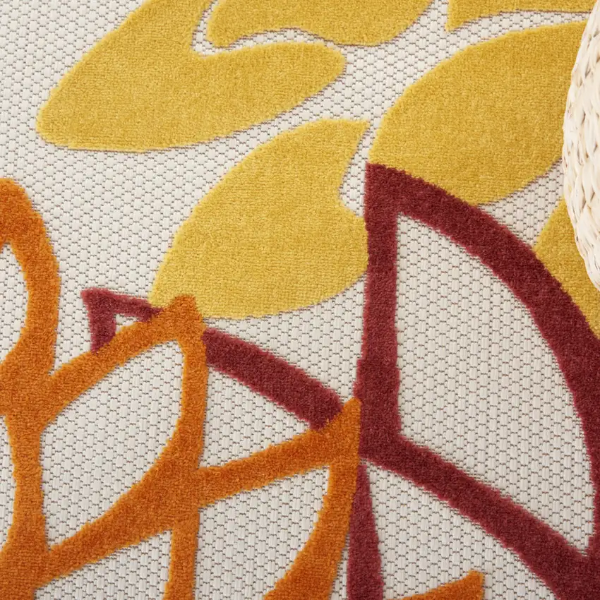 Red And Ivory Indoor Outdoor Area Rug Photo 9