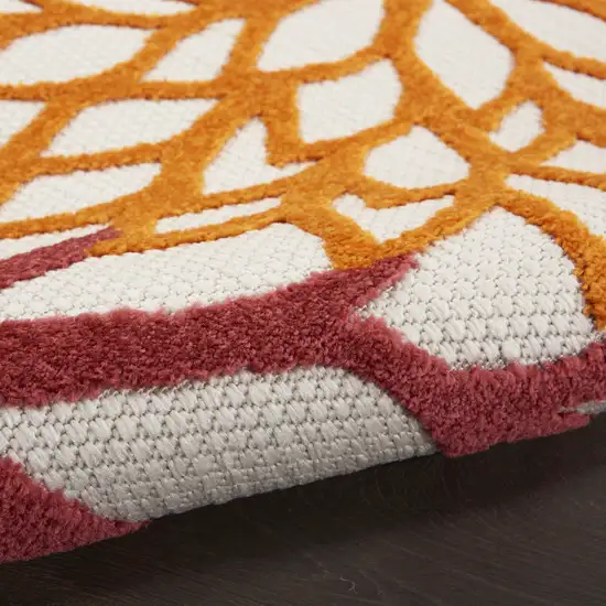 Red And Ivory Indoor Outdoor Area Rug Photo 4