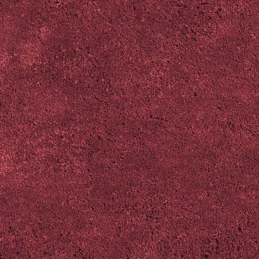 Red Round Indoor Shag Rug Photo 3