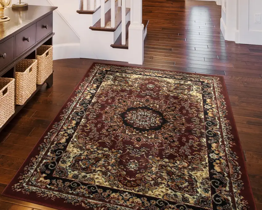 Red Royal Medallion Area Rug Photo 9