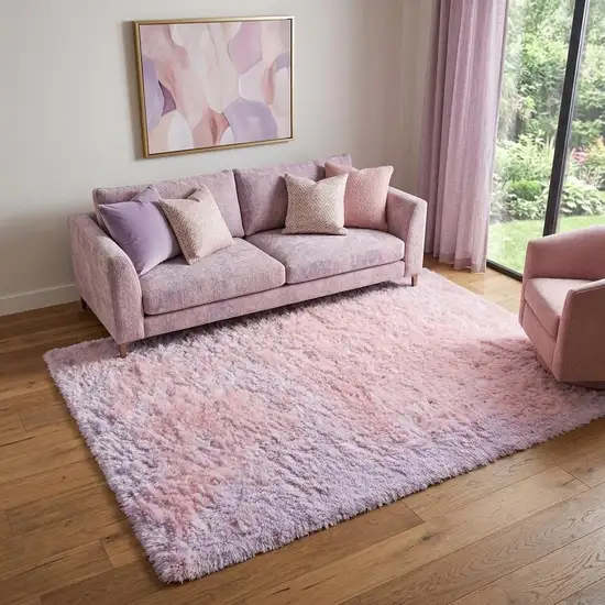 Red Shag Area Rug Photo 1