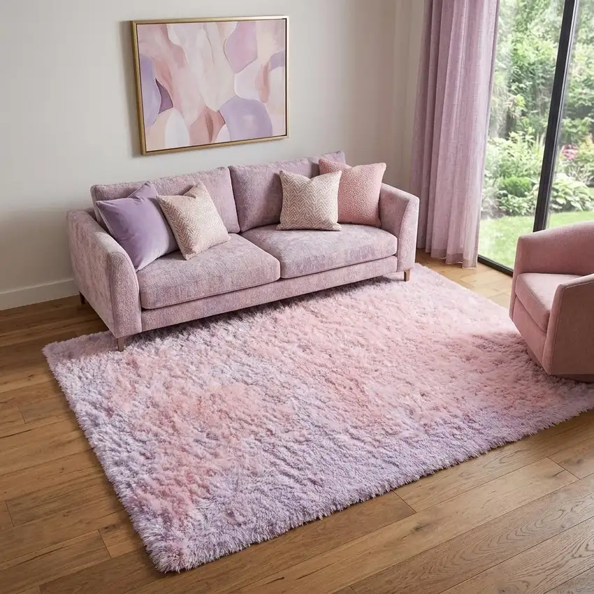 Red Shag Area Rug Photo 1