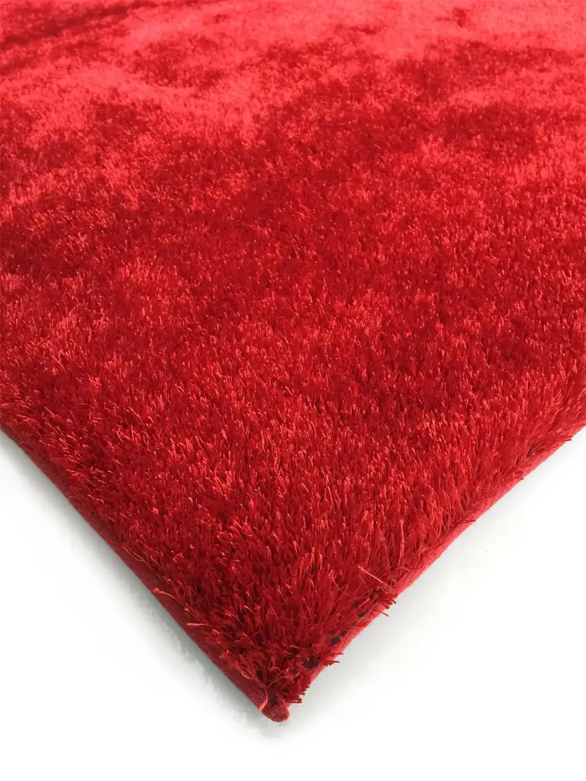 Red Shag Hand Tufted Area Rug Photo 3