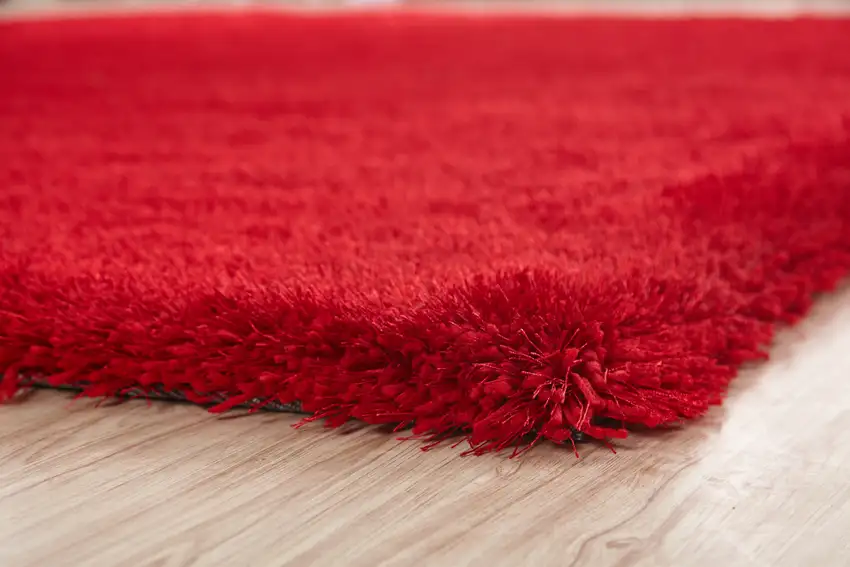 Red Shag Hand Tufted Area Rug Photo 4
