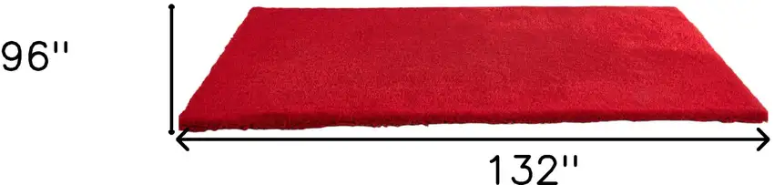 Red Shag Hand Tufted Area Rug Photo 3