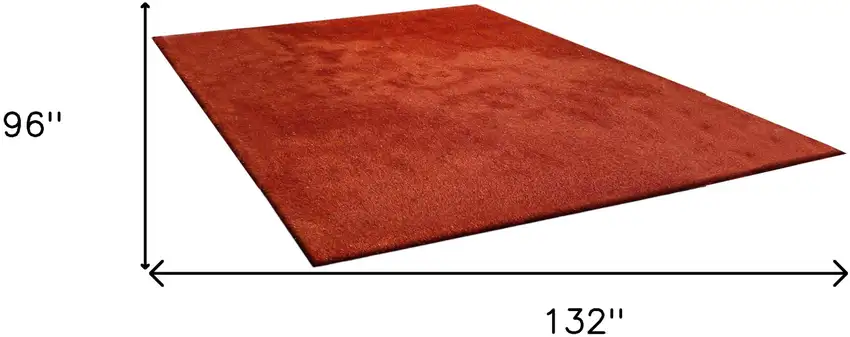 Red Shag Hand Tufted Area Rug Photo 7