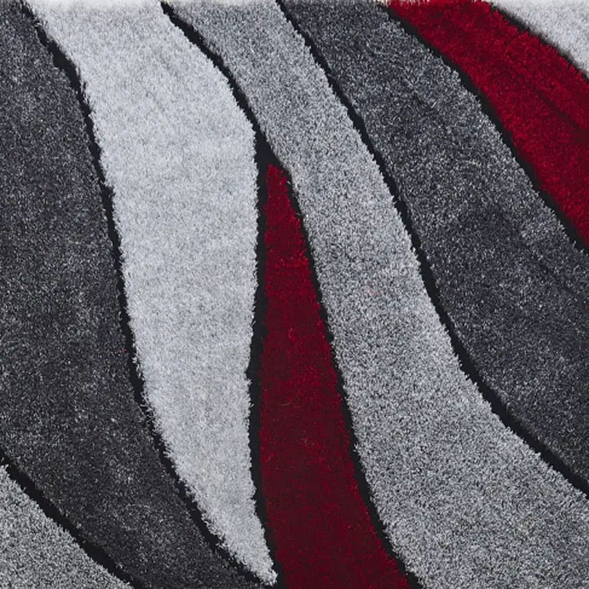 Red Shag Hand Tufted Area Rug Photo 4