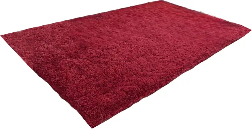 Red Shag Hand Tufted Area Rug Photo 2