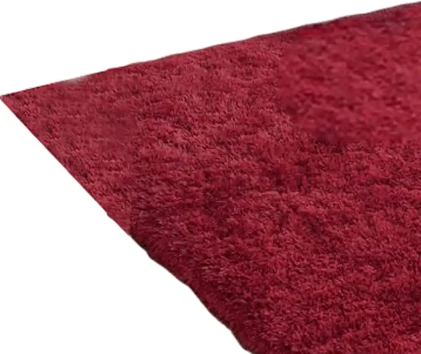 Red Shag Hand Tufted Area Rug Photo 5