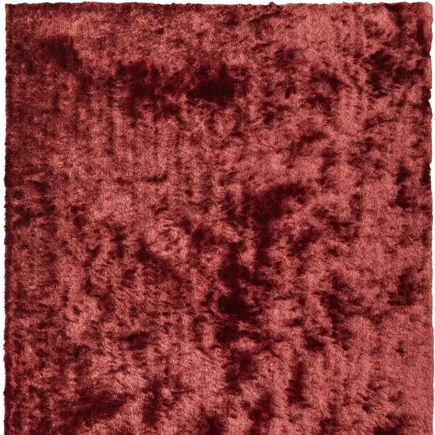 Red Shag Hand Tufted Area Rug Photo 5