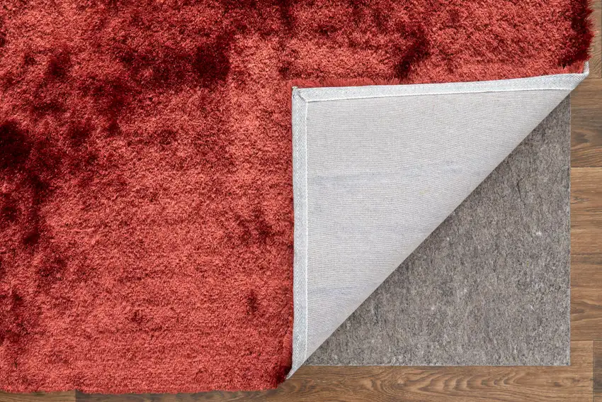 Red Shag Hand Tufted Area Rug Photo 8