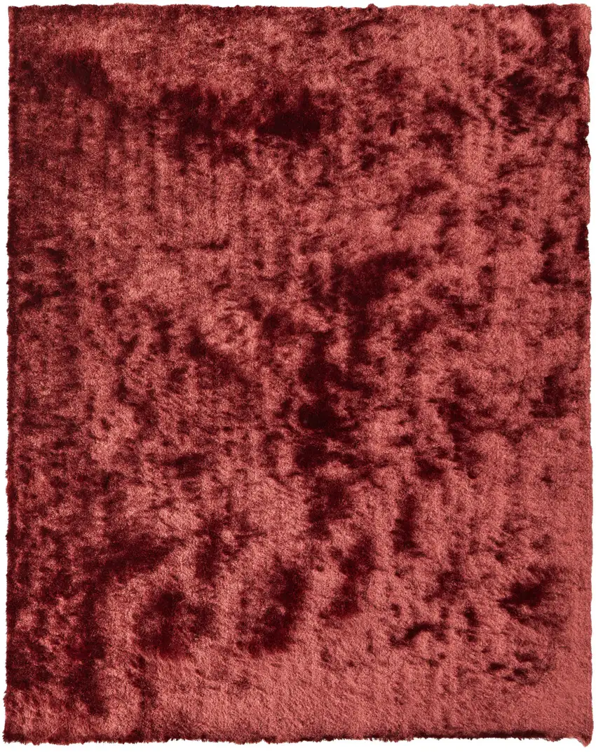 Red Shag Hand Tufted Area Rug Photo 2