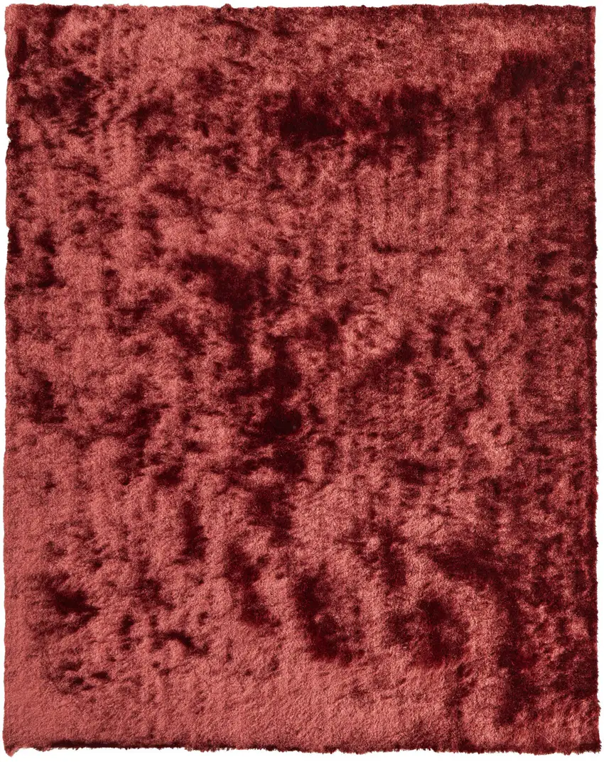 Red Shag Hand Tufted Area Rug Photo 4