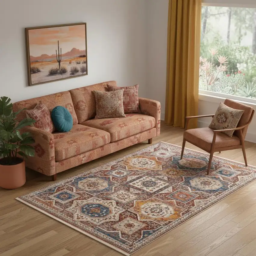 Red Southwestern Area Rug Photo 1