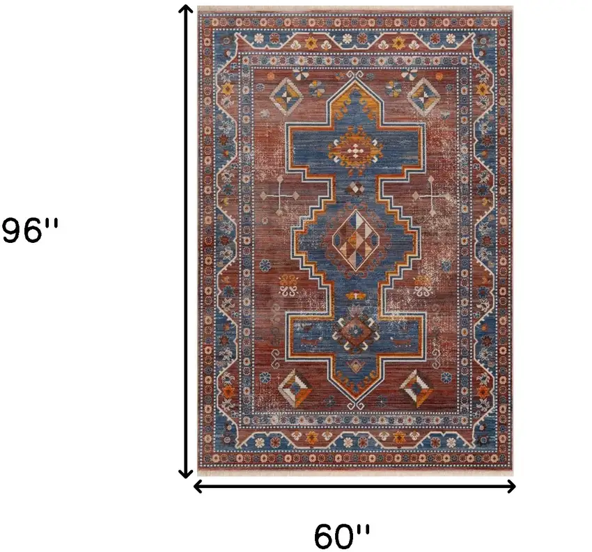 Red Southwestern Area Rug Photo 7