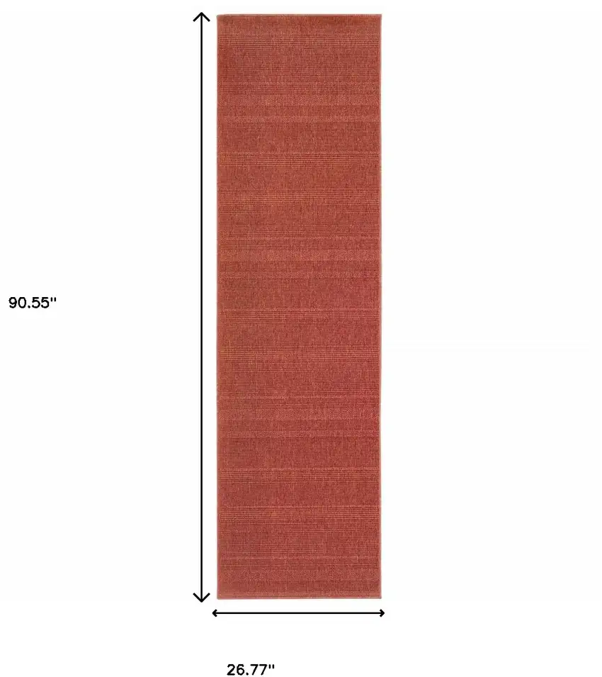 Red Stain Resistant Indoor Outdoor Area Rug Photo 4